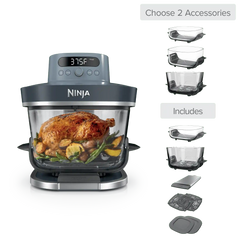 Ninja Crispi Pro Glass Air Fryer Bundle in Cyberspace