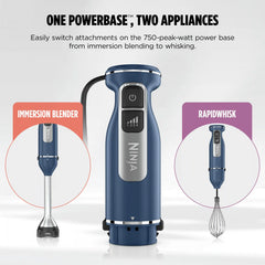 Ninja Power Immersion Blender with Whisk in Deep Navy - Deep Navy