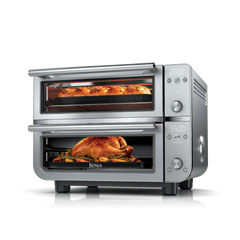 Ninja® Double Oven Pro Smart XL Countertop Oven & Air Fryer, Stone Gold - Stainless Steel