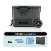 Ninja FrostVault™ 45qt Cooler with Wheels & Accessories in Charcoal Gray