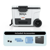 Ninja FrostVault™ 45qt Cooler with Wheels & Accessories in Cloud White