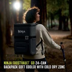 Ninja FrostVault™ 24 Can Backpack Cooler in Yellow - Charcoal Gray