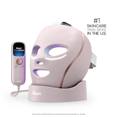 Shark CryoGlow™ LED Face Mask & Charging Stand in Rose Glow