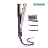 Shark SilkiPro™ Hair Straightener and Dryer in Rose Petal - Plum Satin
