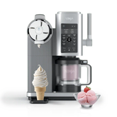 Ninja CREAMi Scoop & Swirl Soft Serve Ice Cream Machine in Navy - Platinum Silver
