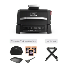 Ninja Woodfire Outdoor Grill and Smoker Stand Bundle