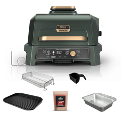 Ninja Woodfire Premium XL BBQ Grill in Green and Gold - Green & Gold