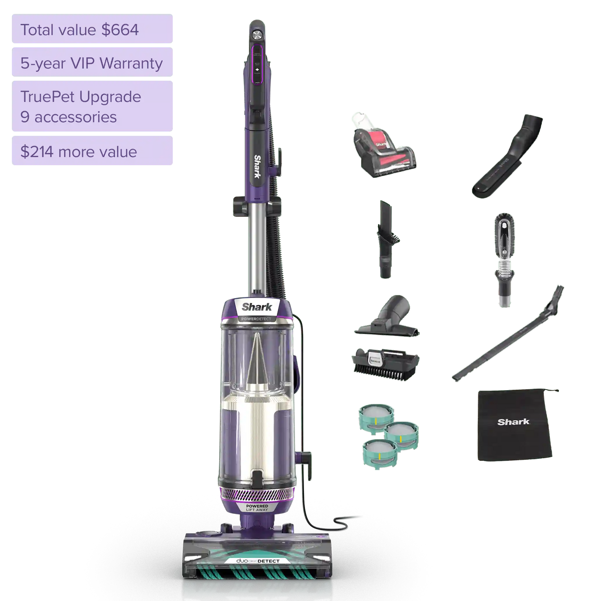 Shark PowerDetect™ Upright Vacuum Pet Bundle