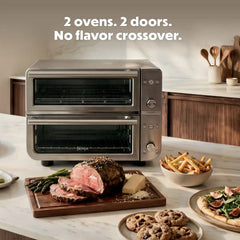 Ninja® Double Oven Pro Smart XL Countertop Oven & Air Fryer, Stone Gold - Stainless Steel