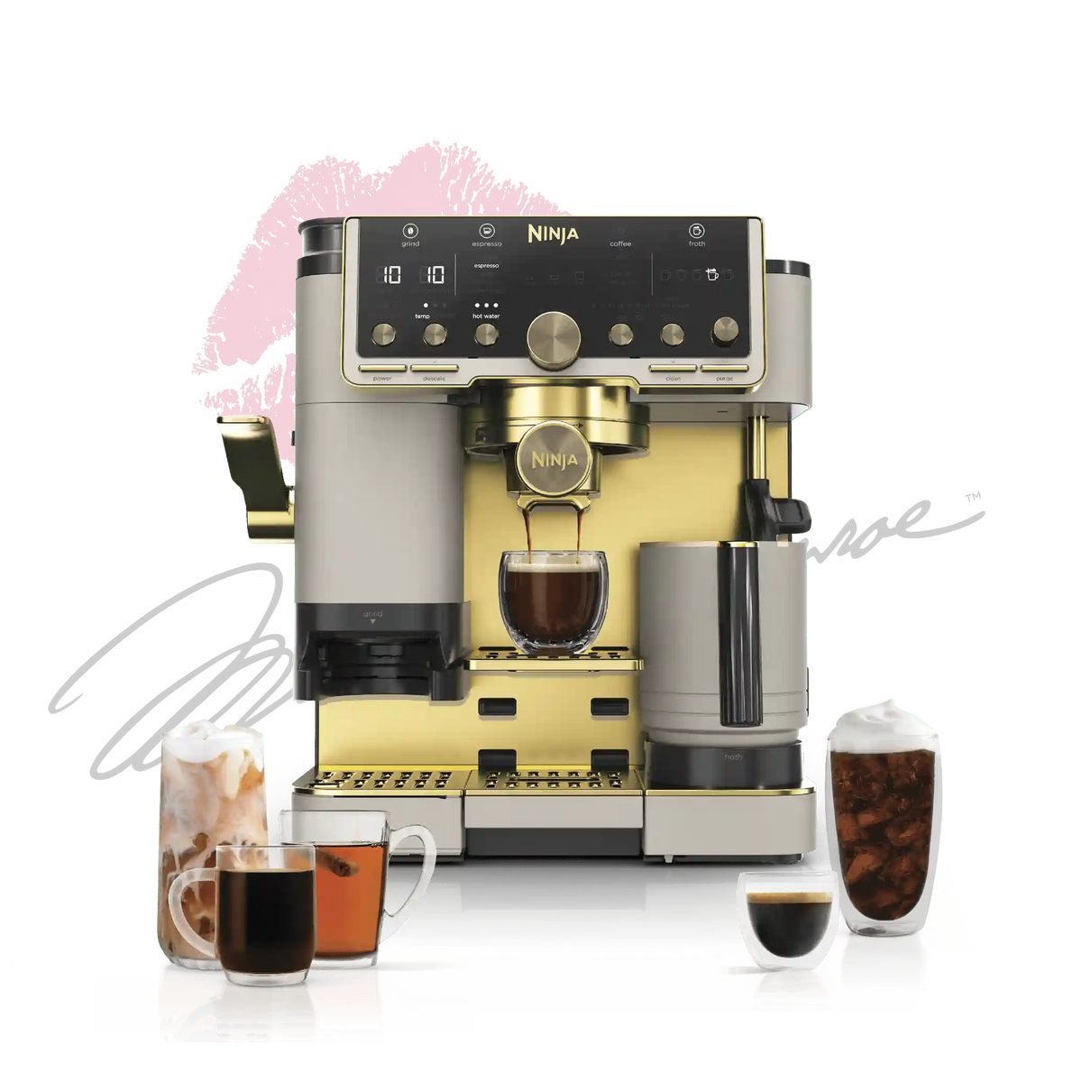 Ninja Luxe™ Café Pro Limited Edition Espresso Machine in Stone & Gold - Stone & Gold