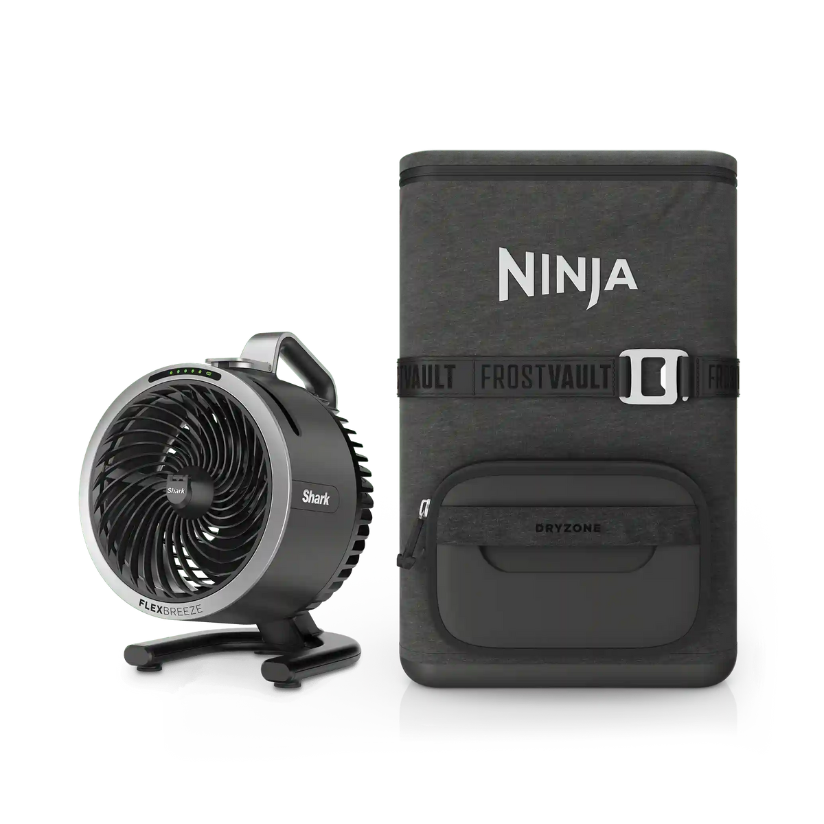 Shark Portable Misting Fan & Ninja 36 Can Backpack Cooler Bundle