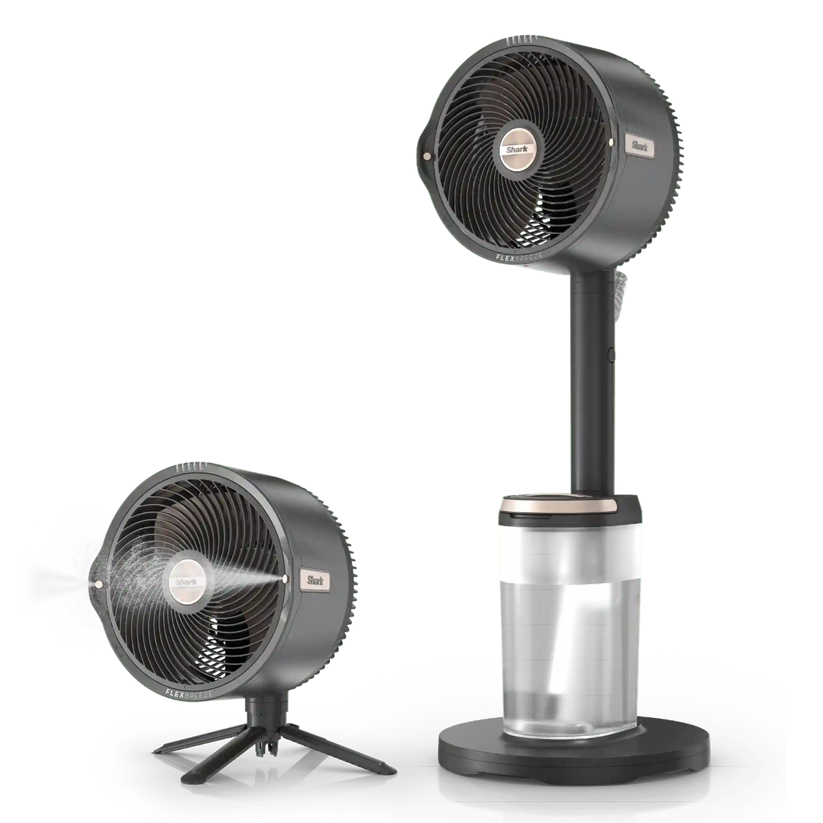 Shark FlexBreeze Pro Mist Indoor & Outdoor Fan in Butter - Charcoal Grey