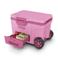 Ninja FrostVault™ 45qt Cooler with Wheels in Charcoal Gray - Pink