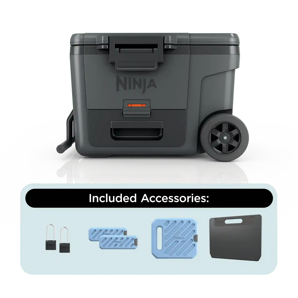 Ninja FrostVault™ 45qt Cooler with Wheels & Accessories in Charcoal Gray