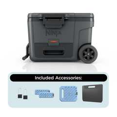Ninja FrostVault™ 45qt Cooler with Wheels & Accessories in Charcoal Gray