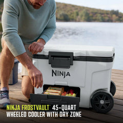 Ninja FrostVault™ 45qt Cooler with Wheels & Accessories in Cloud White