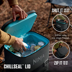 Ninja FrostVault™ 24 Can Backpack Cooler in Yellow - Charcoal Gray