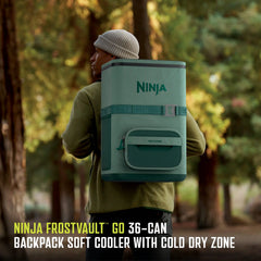 Ninja Outdoor FrostVault™ Go 36-Can Backpack Cooler in Royal Blue - Green