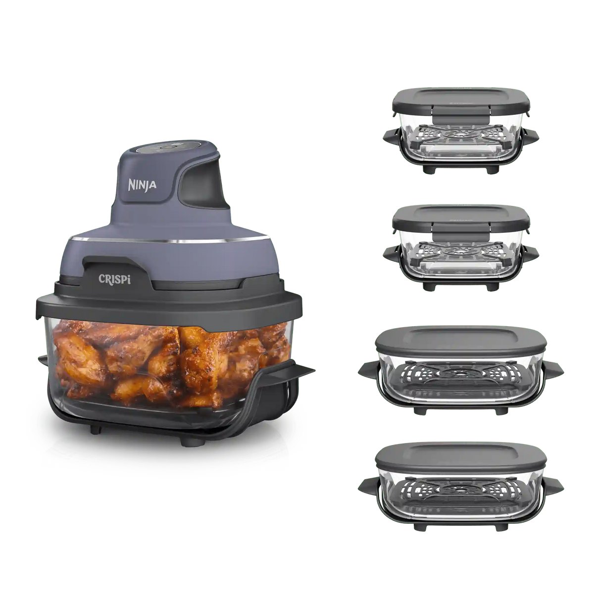 Ninja Crispi Glass Air Fryer with 5 Containers