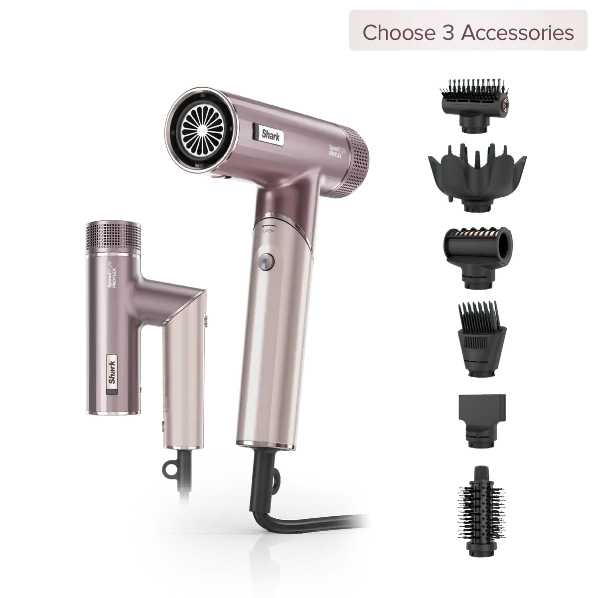 Build Your Own Shark SpeedStyle™ Pro Flex Hair Dryer in Blush