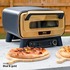 Ninja Artisan™ 5-in-1 Portable Pizza Oven in Blue and Gold - Blue & Gold