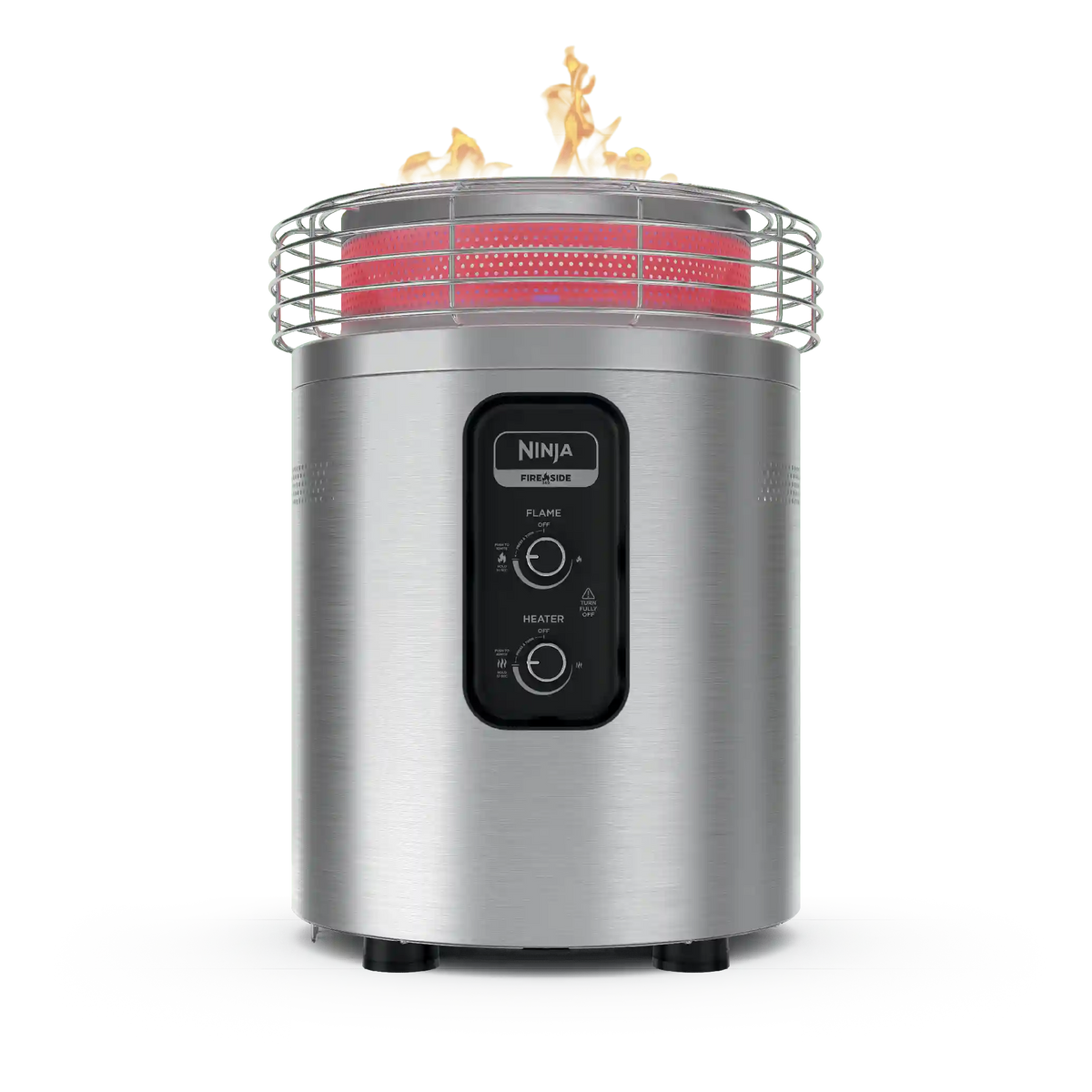 Ninja™ Fireside360™ Fire Pit and Outdoor Heater - Stainless Steel
