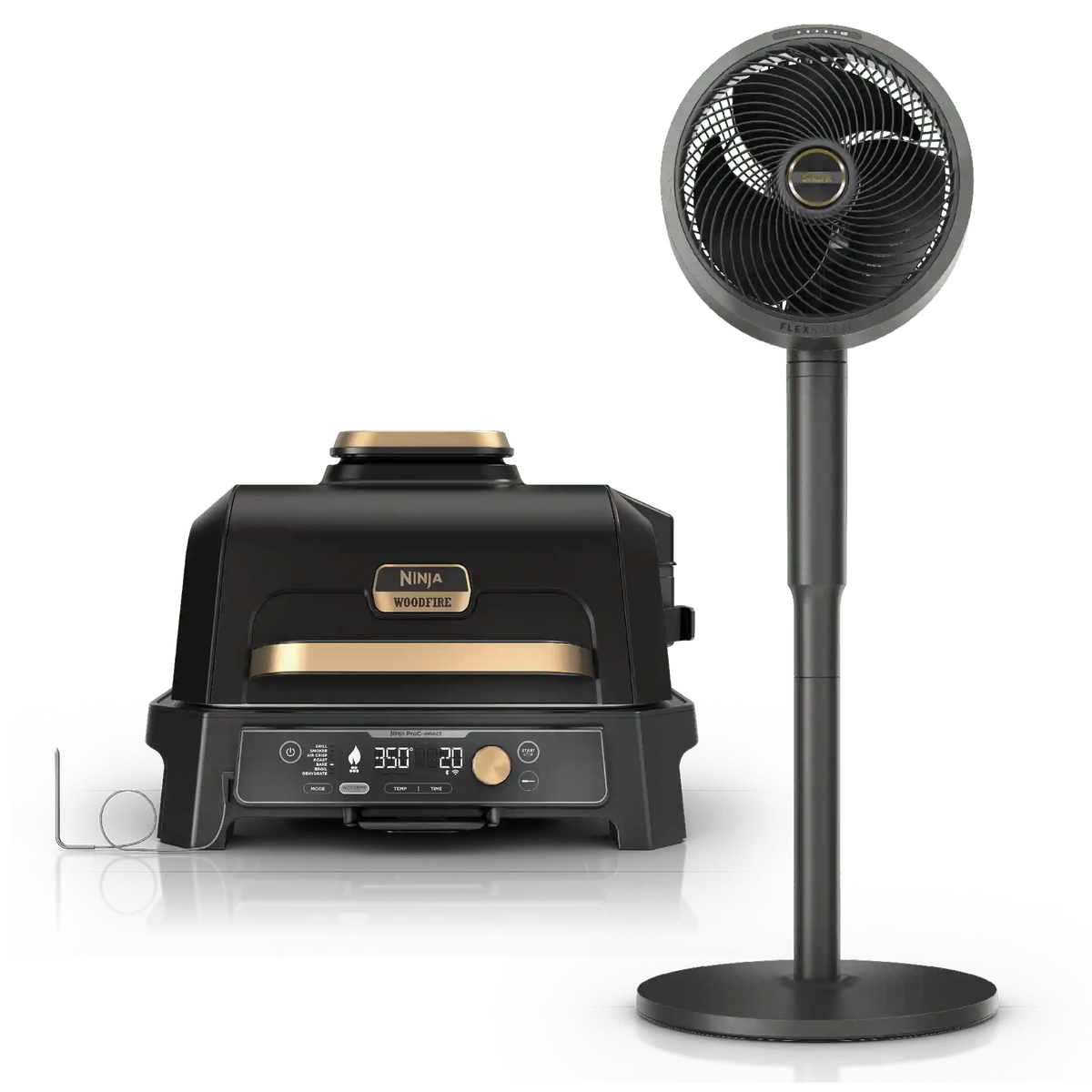 Ninja Woodfire XL Grill and Shark Fan Bundle