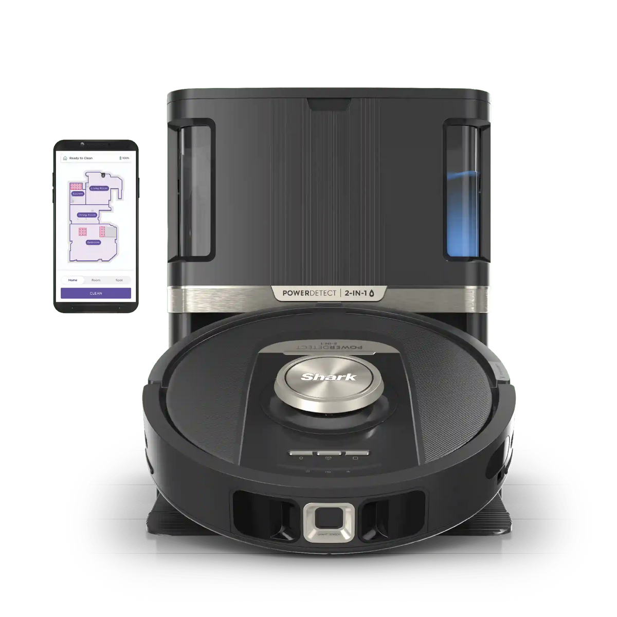 Shark PowerDetect™ NeverTouch™ Pro Robot Vacuum and Mop - Black