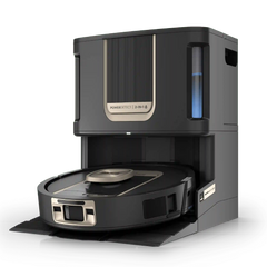 Shark® PowerDetect™ ThermaCharged Robot Vacuum & Mop 2-in-1, Heated Mop Sanitizing NeverTouch™ Pro Base, White - Black