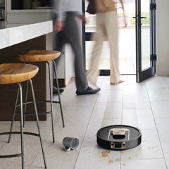 Shark® PowerDetect™ ThermaCharged Robot Vacuum & Mop 2-in-1, Heated Mop Sanitizing NeverTouch™ Pro Base, White - Black