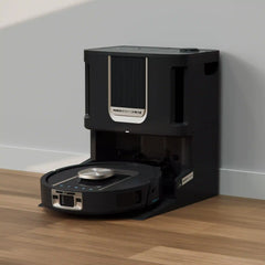 Shark® PowerDetect™ ThermaCharged Robot Vacuum & Mop 2-in-1, Heated Mop Sanitizing NeverTouch™ Pro Base, White - Black